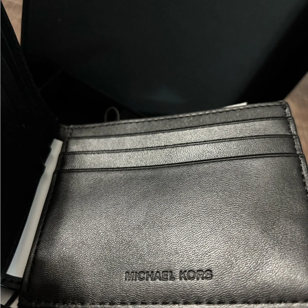 Michael Kors Bright White Keychain and Wallet Set
